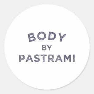Sticker Rond Corps Par Pastrami Jewish Deli Bbq Party Brisket K