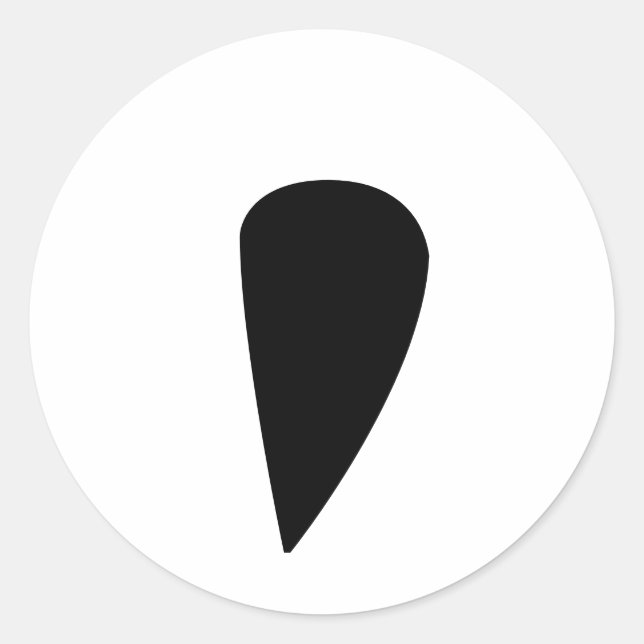 Sticker Rond Correcteur de ponctuation incorrect (Devant)