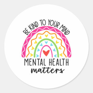 Sticker Rond Correspond À Votre Esprit Leopard Rainbow Health P