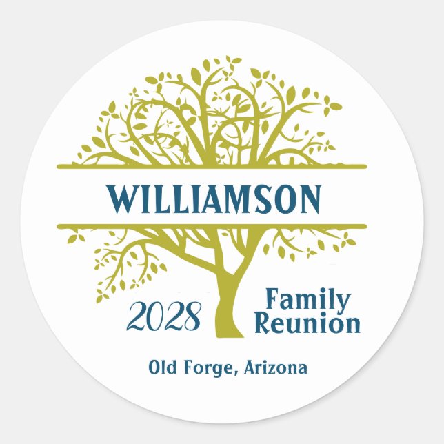 Sticker Rond Correspondance d'arborescence généalogique de la f (Devant)