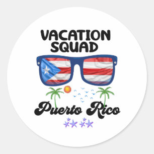 Sticker Rond Correspondance du groupe d'équipes de vacances Por