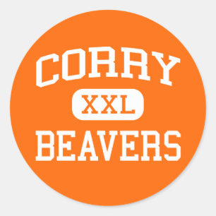 Sticker Rond Corry - Beavers - Zone - Corry Pennsylvania