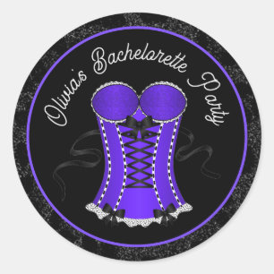 Sticker Rond Corse violette Flirty