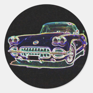 Sticker Rond Corvette 1958