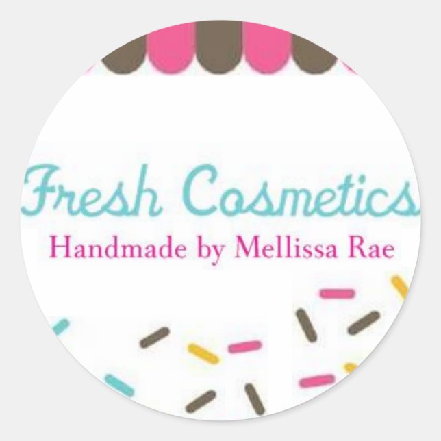 Sticker Rond Cosmétique fraîche (Devant)