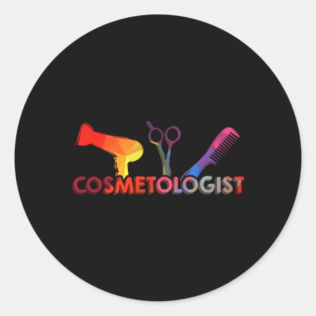 Sticker Rond Cosmetologie Études supérieures Cosmetologue (Devant)