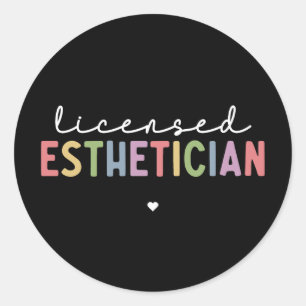 Sticker Rond Cosmetologue Esthétique agréé
