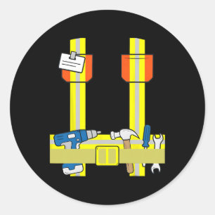 Sticker Rond Cosplay Cool du chantier Cosplay Costume d'Hallowe