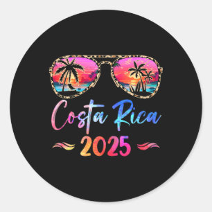 Sticker Rond Costa Rica Vacances 2025 Famille du groupe corresp