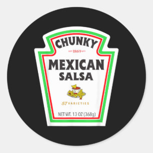 Sticker Rond Costume assorti Halloween Salsa Mexicain Épaissi