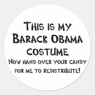Sticker Rond Costume Barack Obama