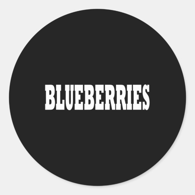 Sticker Rond Costume Blueberries Halloween (Devant)