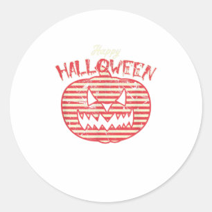 Sticker Rond Costume Citrouille rétros I