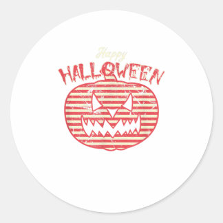 Sticker Rond Costume Citrouille rétros I