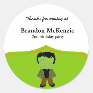 Sticker Rond Costume d'anniversaire d'Halloween