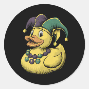 Sticker Rond Costume de canard en caoutchouc Mardi Gras Louisia