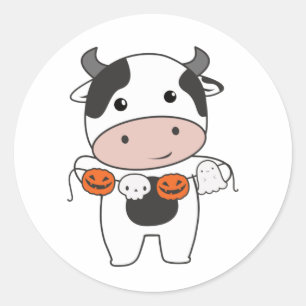 Sticker Rond Costume de chauve-souris Citrouille Halloween Bonn
