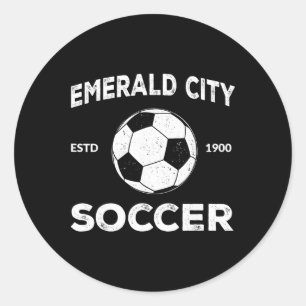 Sticker Rond Costume de footbyll de la ville émeraude de Wizard