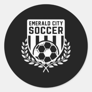 Sticker Rond Costume de footbyll de la ville émeraude de Wizard