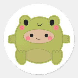 Sticker Rond costume de froggy