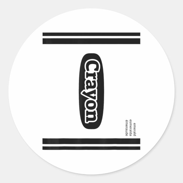 Sticker Rond Costume de groupe vert émeraude Crayon (Devant)