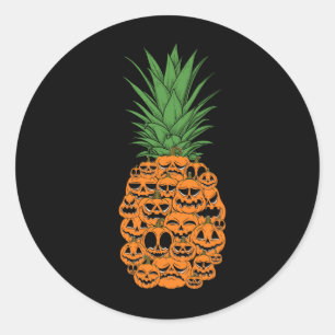 Sticker Rond Costume De La Partie citrouille Jack-o'-lantern Po