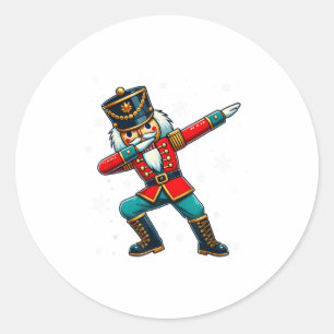 Sticker Rond Costume de Noël de casse-noisette Dabbing pour fam