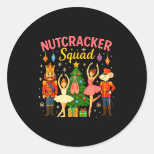 Sticker Rond Costume de Noël pour enfants de l'escouade de Cass