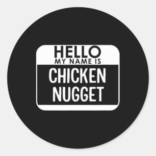 Sticker Rond Costume de poulet Nugget amusant Dernière minute f