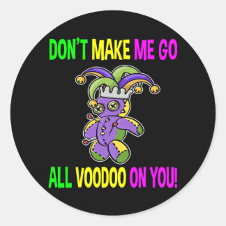 Sticker Rond Costume De Poupée Mardi Gras Nola Voodoo Pour Femm