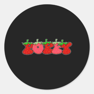 Sticker Rond Costume d'Halloween à la pavot à la fraise aux fru