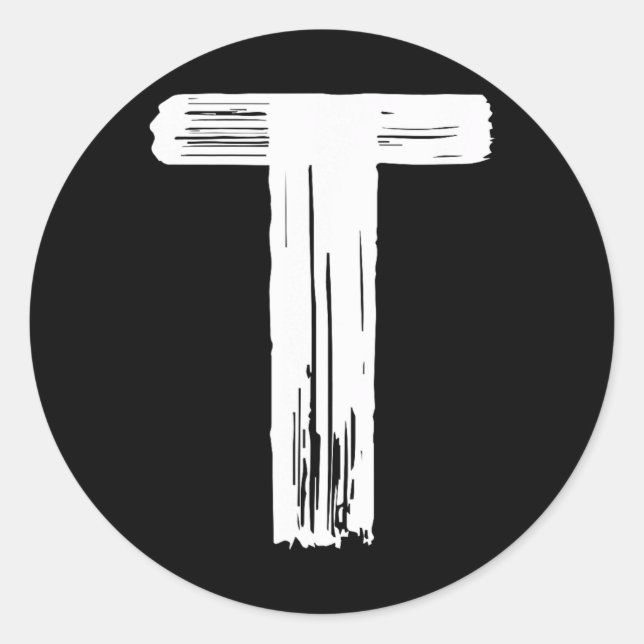 Sticker Rond Costume d'Halloween amusant T Green Vint (Devant)