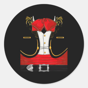 Sticker Rond Costume d'Halloween Mariachi mexicain Charro Cinco