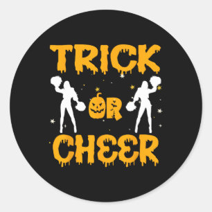 Sticker Rond Costume drôle Halloween Cheerled Pom-pom girl C