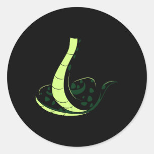 Sticker Rond Costume du corps de serpent amusant animal facile 