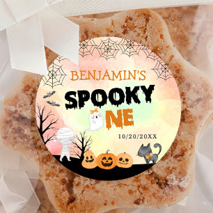 Sticker Rond Costume enfant Halloween 1er anniversaire fête