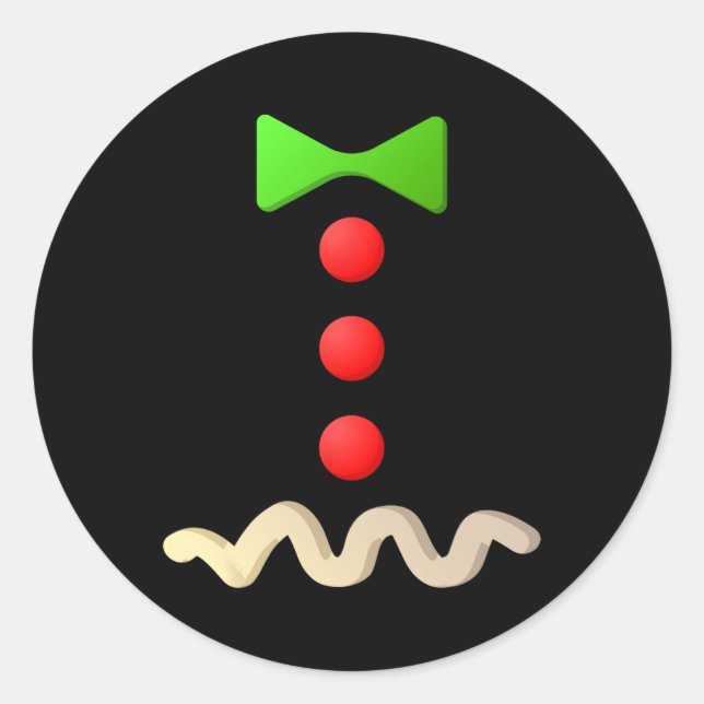 Sticker Rond Costume homme en pain d'épices Costume d'Halloween (Devant)