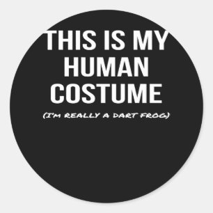 Sticker Rond costume humain im a dart frog cosplay halloween