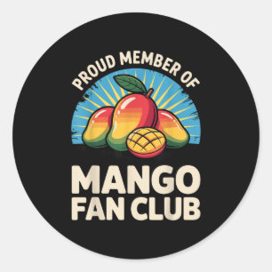 Sticker Rond Costume Mango Pour Hommes Femmes Fruit Mango Lover
