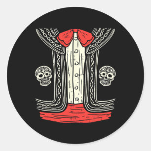 Sticker Rond Costume mexicain Mariachi Halloween Costume mexica