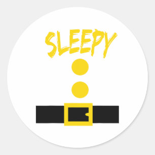 Sticker Rond Costume nain - Idée cadeau d'Halloween amusante -