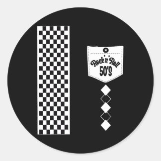 Sticker Rond Costumes Rockabilly Bowling Sock Hop 50s Greaser R