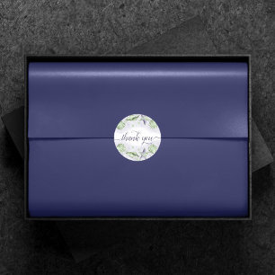 Sticker Rond Côté Chic   Merci Violet et Vert Citron