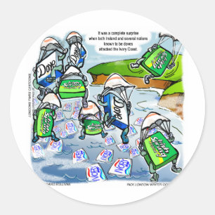 Sticker Rond Côte d'Ivoire Surprise Drôle Cadeaux Tee - shirts 