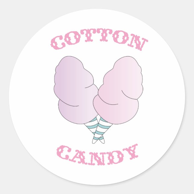 Sticker Rond Coton Candy (Devant)