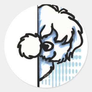 Sticker Rond Coton de Tulear