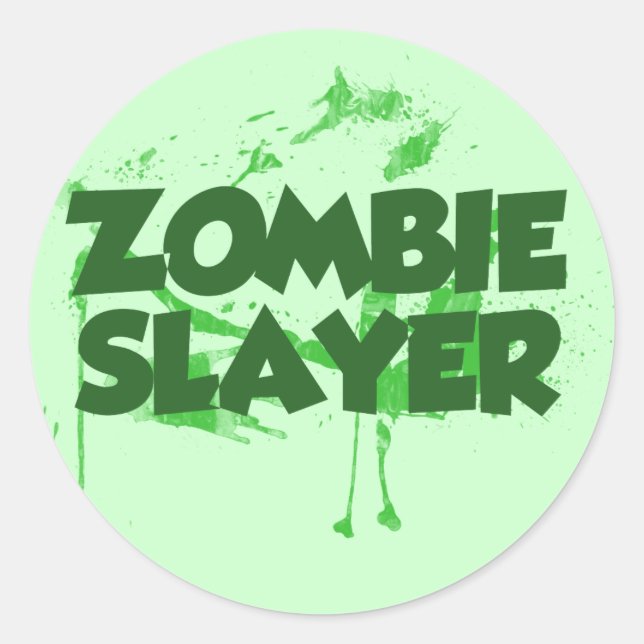 Sticker Rond Couche de zombie (Devant)