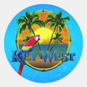 Sticker Rond Coucher du soleil de Key West