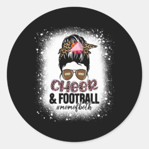 Sticker Rond Coucou De Football Cheerleader Maman Des Deux Bun 