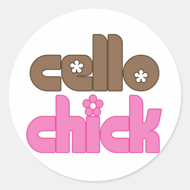Sticker Rond Coucou mignon Chick (Devant)
